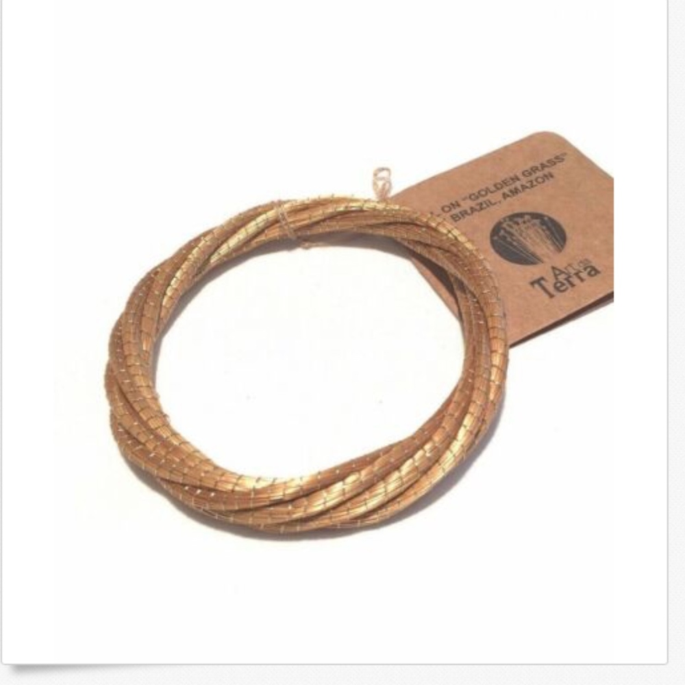 "Golden Grass" Art da Terra Twist bangle - Picture 2 of 4